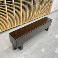 Cặp băng ghế gỗ, kệ gỗ nguyên khối
