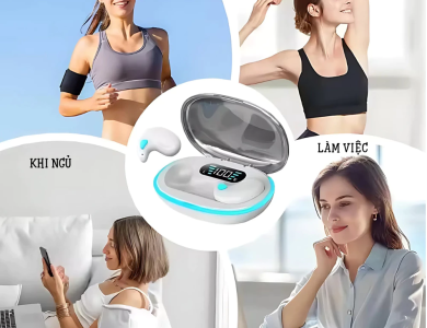 Tai Nghe Ngủ Không Dây X55 Tích Hợp Màn Hình LED Điều Khiển Nút Tai Nghe Giảm Tiếng Ồn Kháng Nước