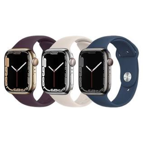 Apple watch series 7/45 thép trắng