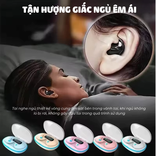 Tai Nghe Ngủ Không Dây X55 Tích Hợp Màn Hình LED Điều Khiển Nút Tai Nghe Giảm Tiếng Ồn Kháng Nước