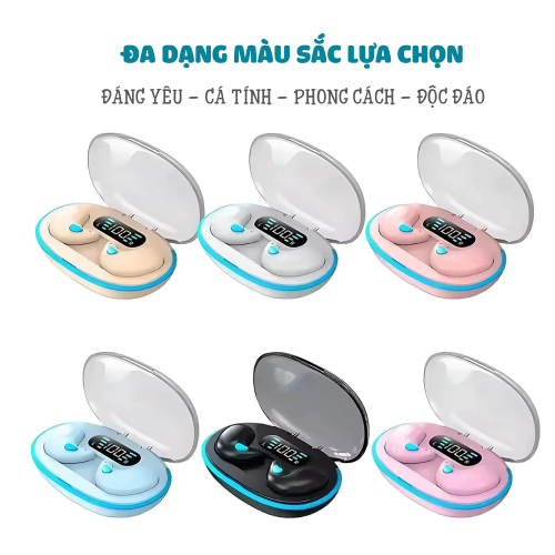 Tai Nghe Ngủ Không Dây X55 Tích Hợp Màn Hình LED Điều Khiển Nút Tai Nghe Giảm Tiếng Ồn Kháng Nước